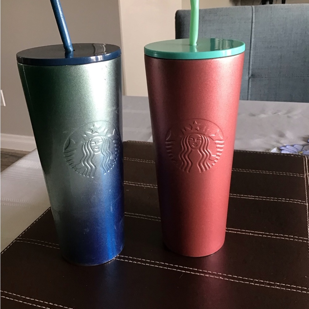2 Used Starbucks Gradient Tumbler Set